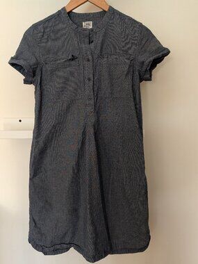 Look by Crewcuts Kids 16 XXXL Blue Chambray Shirt Dress w Pockets Preppy EUC